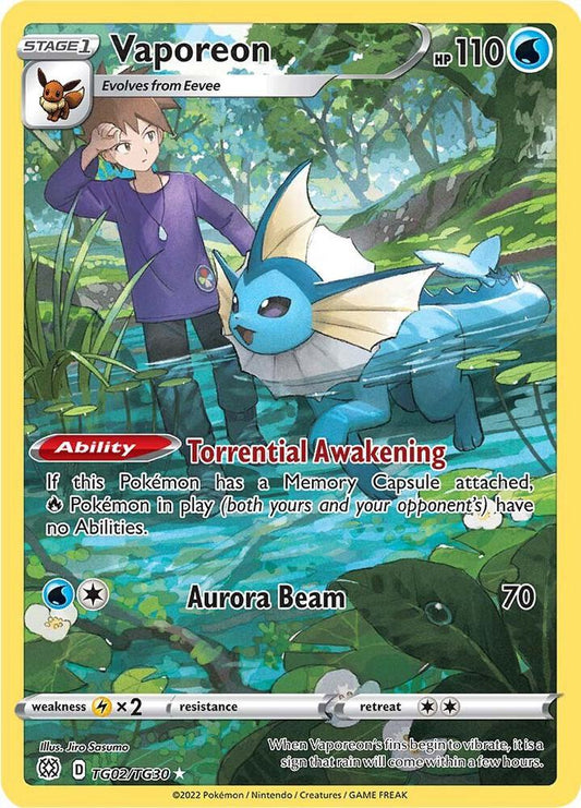 Vaporeon [SWSH09: Brilliant Stars Trainer Gallery] TG02/TG30