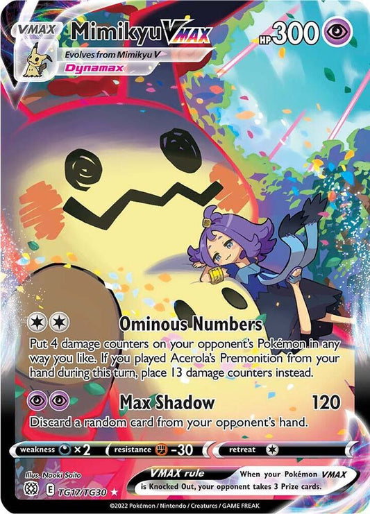 Mimikyu VMAX [SWSH09: Brilliant Stars Trainer Gallery] TG17/TG30
