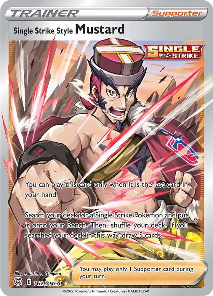 Single Strike Style Mustard [SWSH09: Brilliant Stars Trainer Gallery] TG28/TG30
