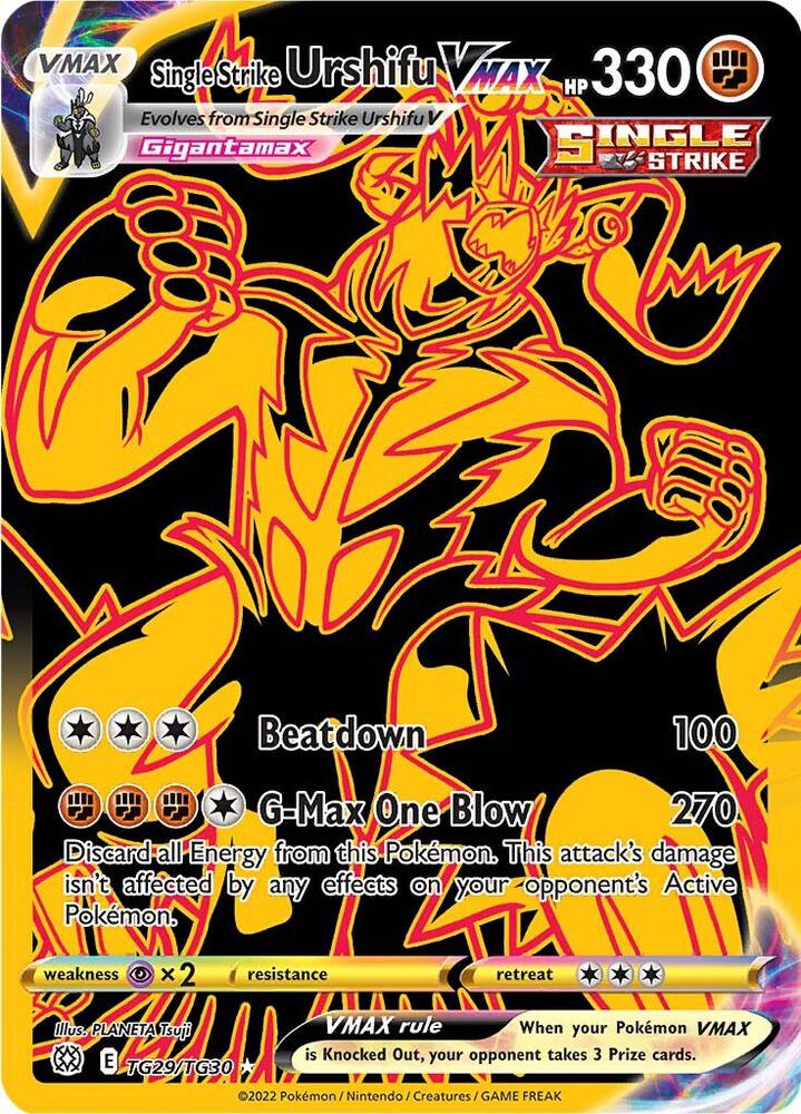 Single Strike Urshifu VMAX (Secret) [SWSH09: Brilliant Stars Trainer Gallery] TG29/TG30