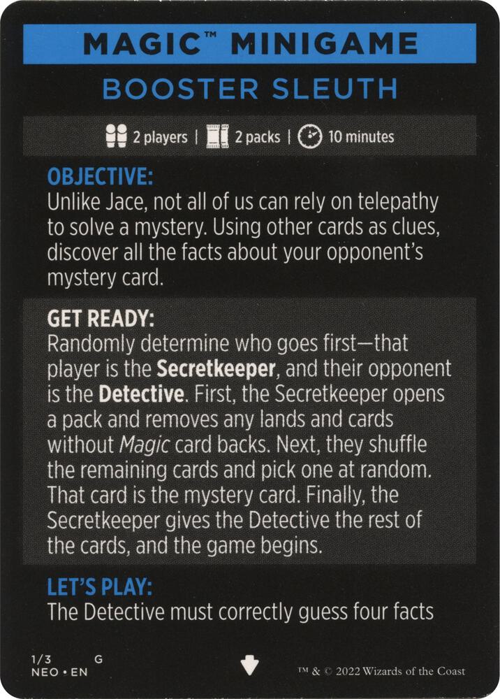 Magic Minigame: Booster Sleuth [Kamigawa: Neon Dynasty] 1