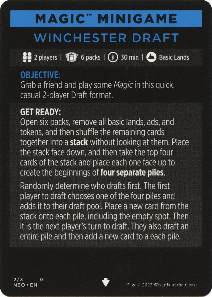 Magic Minigame: Winchester Draft [Kamigawa: Neon Dynasty] 2