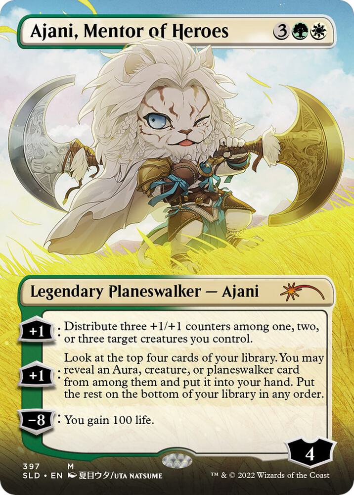 Ajani, Mentor of Heroes (Borderless) [Secret Lair Drop Series] 397