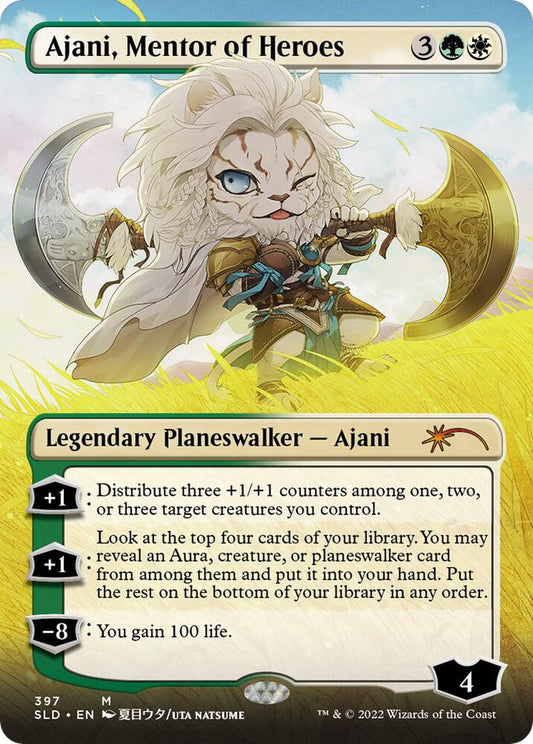 Ajani, Mentor of Heroes (Borderless) [Secret Lair Drop Series] 397