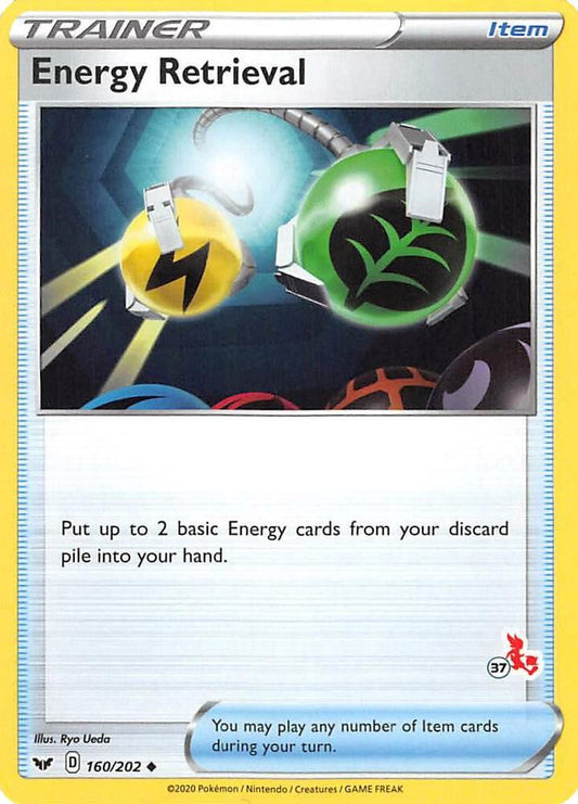 Energy Retrieval - 160/202 (#37 Cinderace Stamped) [Battle Academy 2022] 160/202