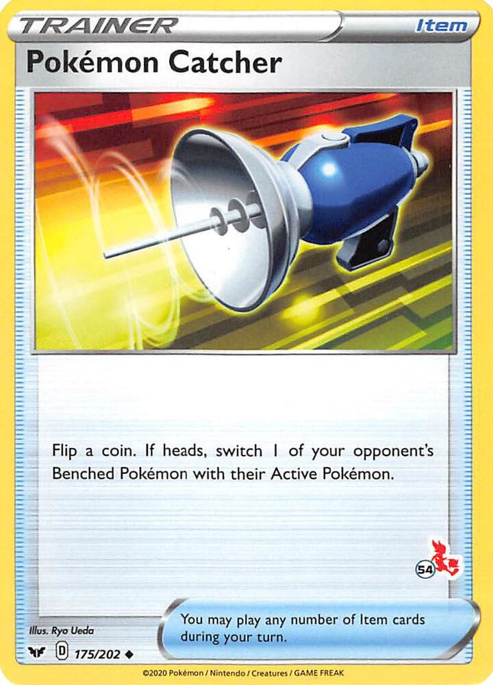 Pokemon Catcher - 175/202 (#54 Cinderace Stamped) [Battle Academy 2022] 175/202