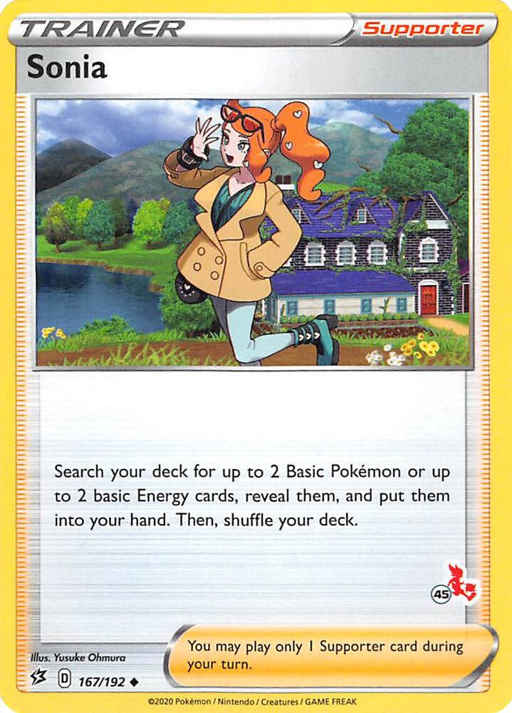 Sonia - 167/192 (#45 Cinderace Stamped) [Battle Academy 2022] 167/192