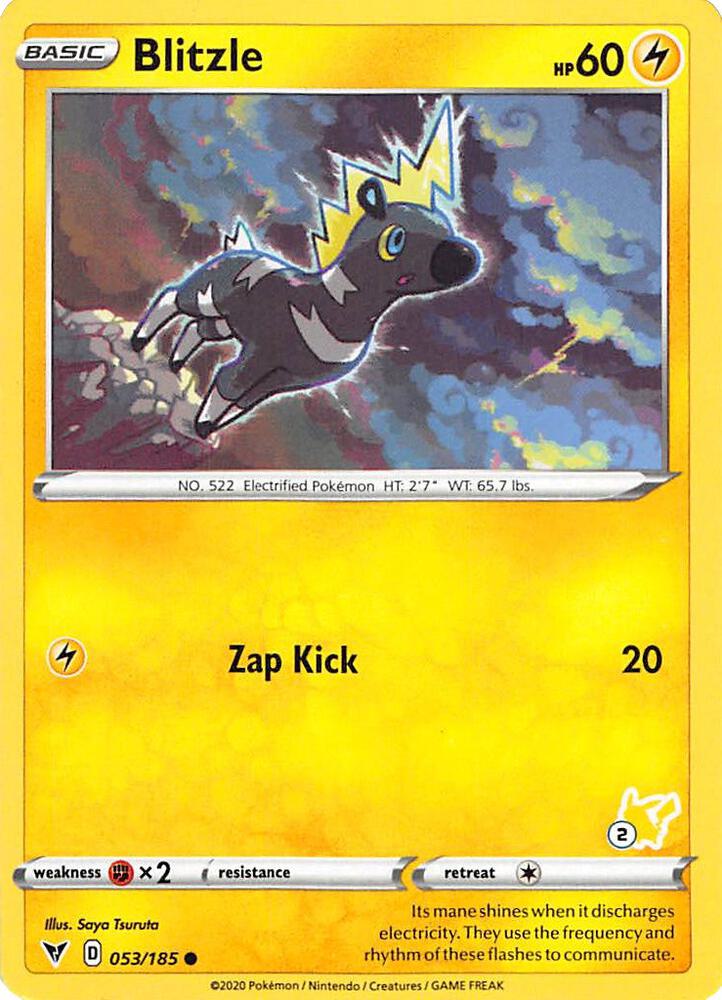Blitzle - 053/185 (#2 Pikachu Stamped) [Battle Academy 2022] 053/185