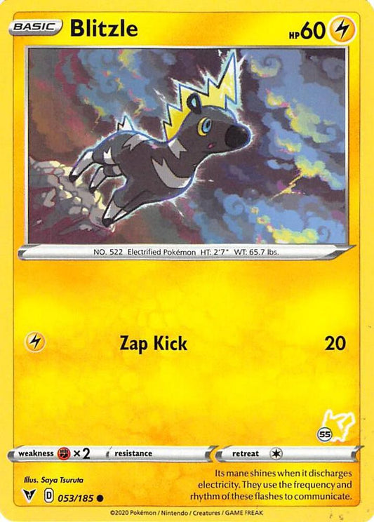 Blitzle - 053/185 (#55 Pikachu Stamped) [Battle Academy 2022] 053/185