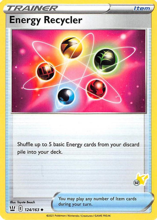 Energy Recycler - 124/163 (#32 Pikachu Stamped) [Battle Academy 2022] 124/163
