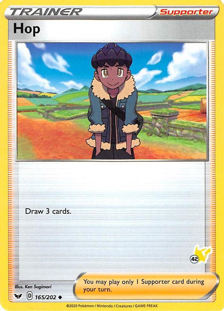 Hop - 165/202 (#42 Pikachu Stamped) [Battle Academy 2022] 165/202