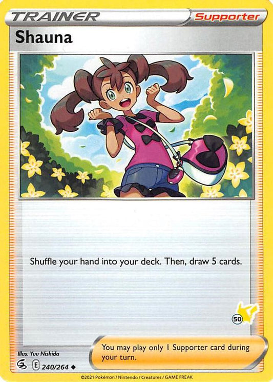 Shauna - 240/264 (#50 Pikachu Stamped) [Battle Academy 2022] 240/264