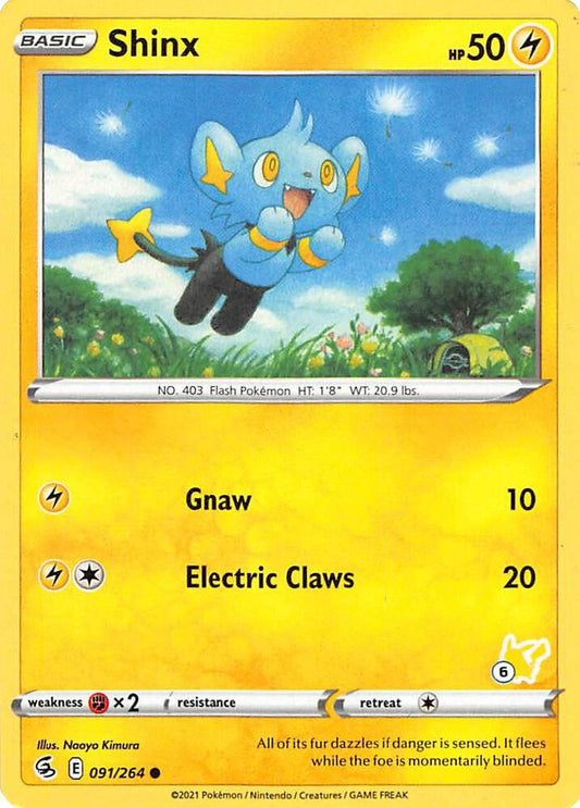 Shinx - 091/264 (#6 Pikachu Stamped) [Battle Academy 2022] 091/264