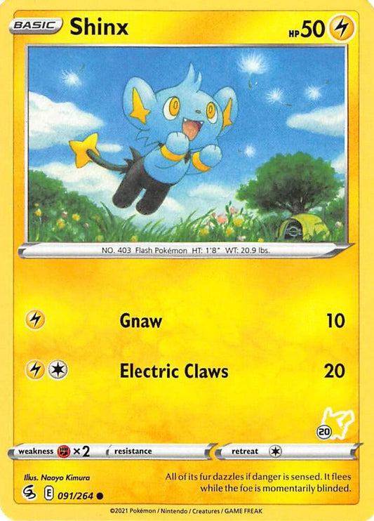 Shinx - 091/264 (#20 Pikachu Stamped) [Battle Academy 2022] 091/264