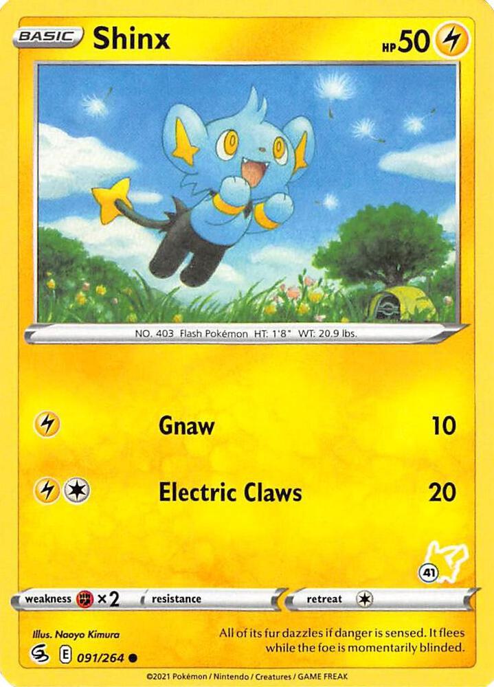 Shinx - 091/264 (#41 Pikachu Stamped) [Battle Academy 2022] 091/264