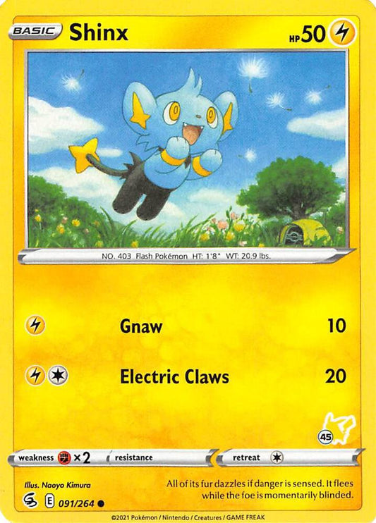 Shinx - 091/264 (#45 Pikachu Stamped) [Battle Academy 2022] 091/264