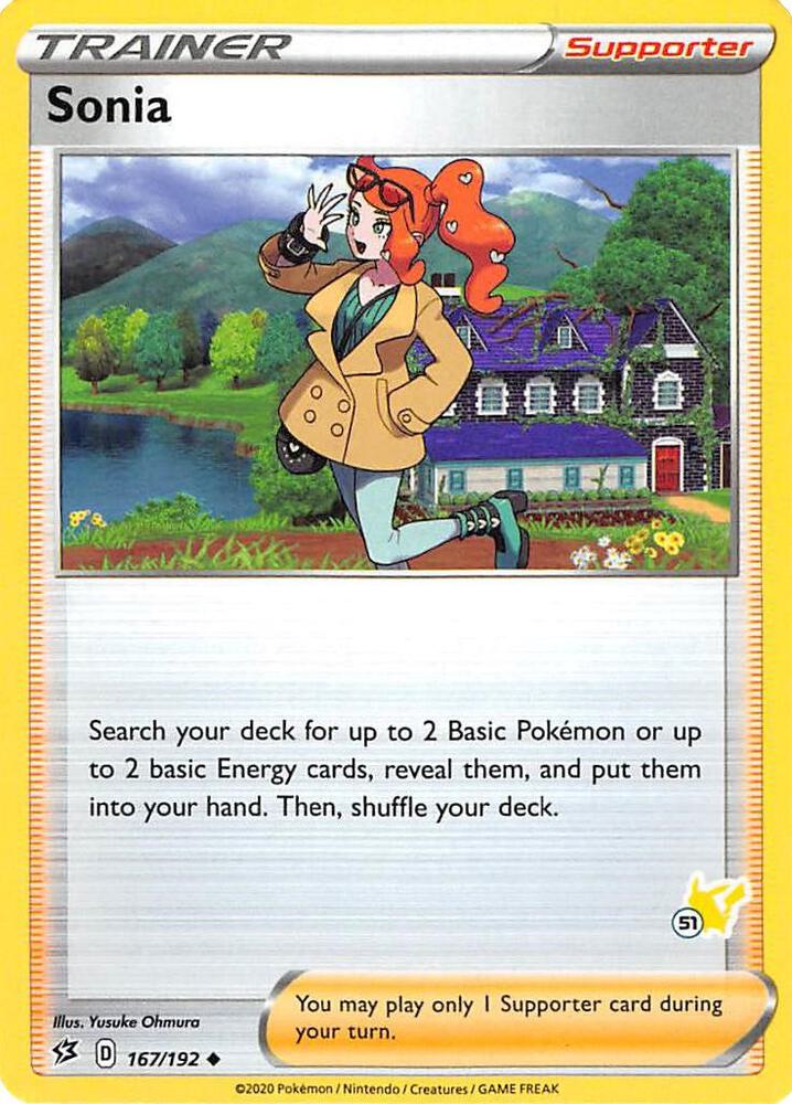Sonia - 167/192 (#51 Pikachu Stamped) [Battle Academy 2022] 167/192
