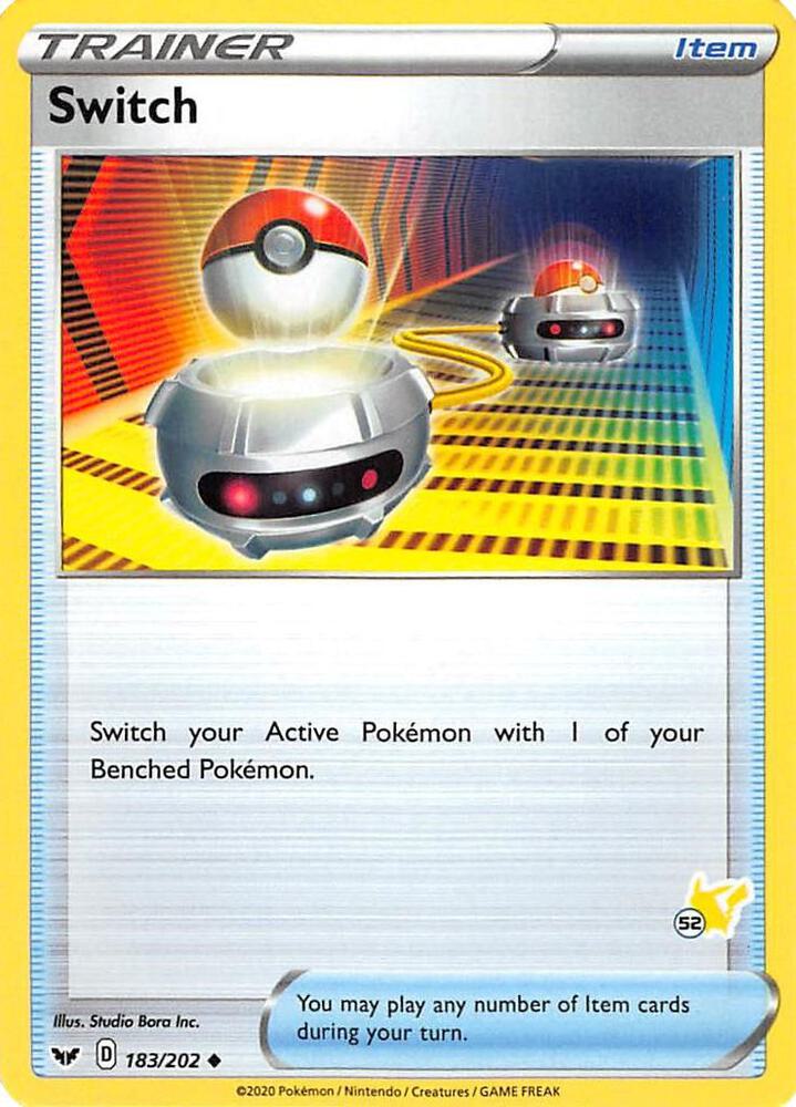 Switch - 183/202 (#52 Pikachu Stamped) [Battle Academy 2022] 183/202
