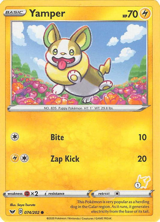 Yamper - 074/202 (#1 Pikachu Stamped) [Battle Academy 2022] 074/202