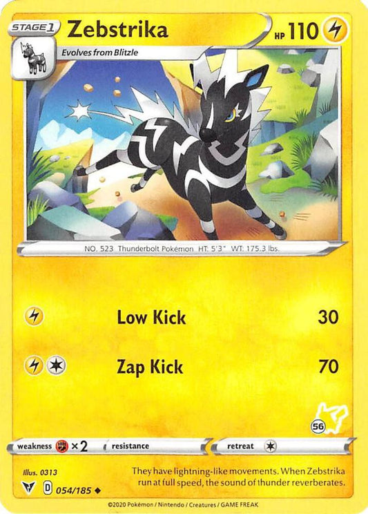 Zebstrika - 054/185 (#56 Pikachu Stamped) [Battle Academy 2022] 054/185