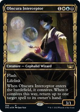 Obscura Interceptor (Gilded Foil) [Streets of New Capenna] 389