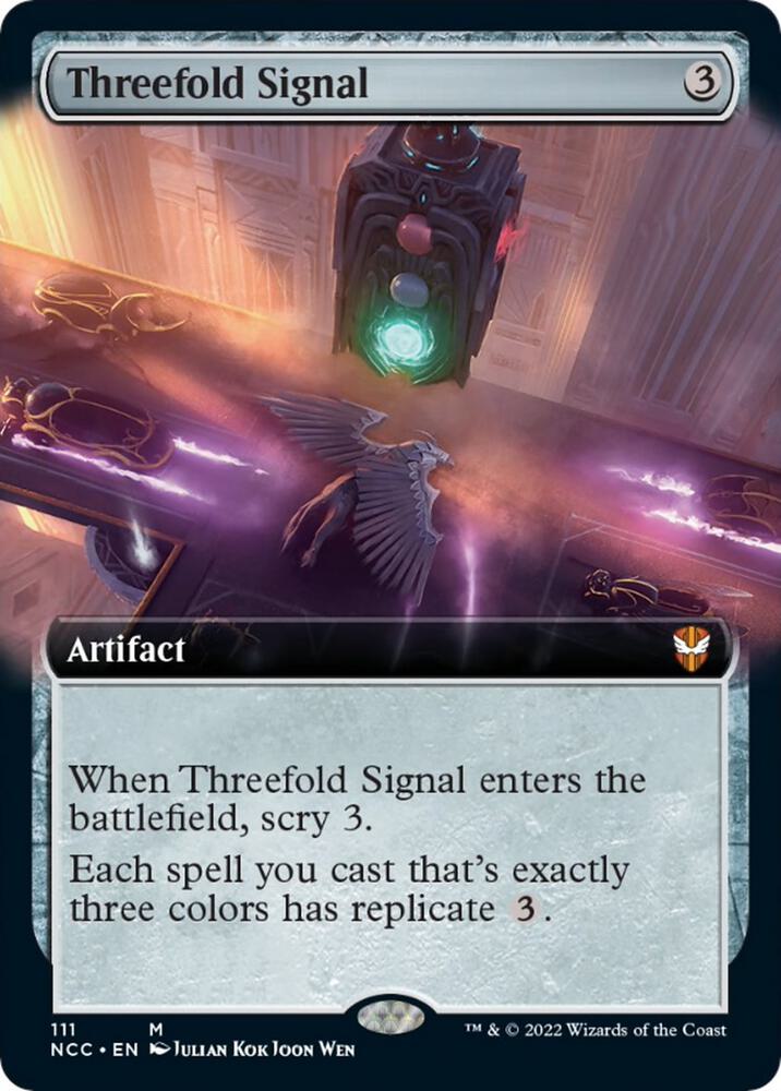 Threefold Signal (Extended Art) [Commander: Streets of New Capenna] 111