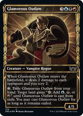 Glamorous Outlaw (Gilded Foil) [Streets of New Capenna] 374