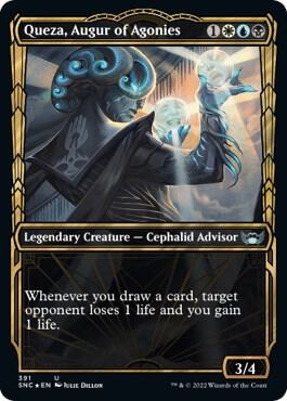 Queza, Augur of Agonies (Gilded Foil) [Streets of New Capenna] 391