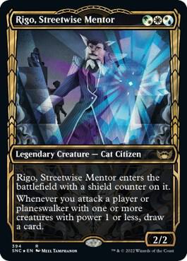 Rigo, Streetwise Mentor (Gilded Foil) [Streets of New Capenna] 394