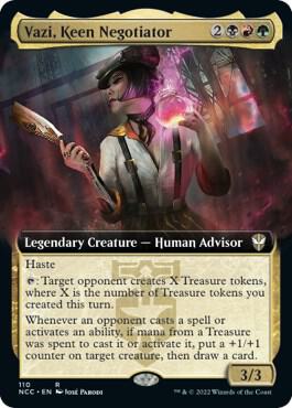 Vazi, Keen Negotiator (Extended Art) [Commander: Streets of New Capenna] 110