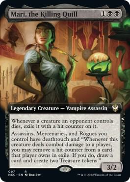 Mari, the Killing Quill (Extended Art) [Commander: Streets of New Capenna] 97