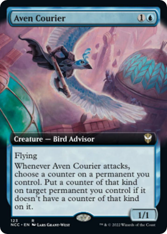 Aven Courier (Extended Art) [Commander: Streets of New Capenna] 123