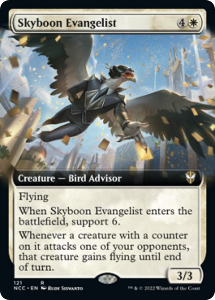 Skyboon Evangelist (Extended Art) [Commander: Streets of New Capenna] 121