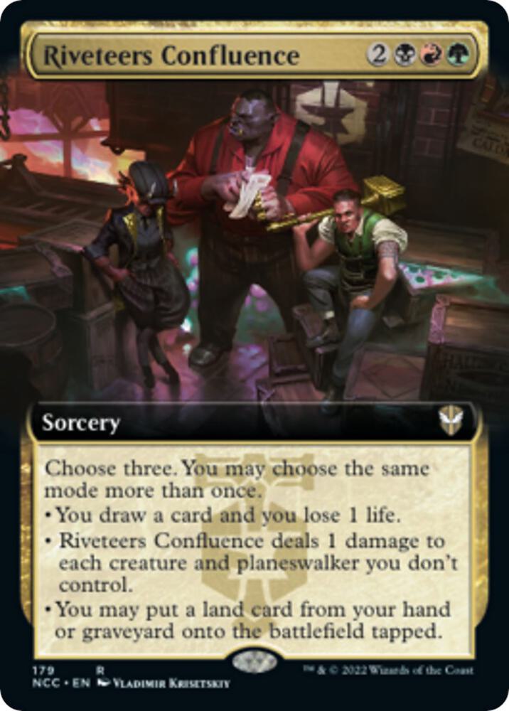 Riveteers Confluence (Extended Art) [Commander: Streets of New Capenna] 179