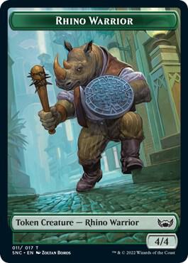 Rhino Warrior Token [Streets of New Capenna] 11