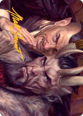 A Little Chat Art Card (Gold-Stamped Signature) [Art Series: Streets of New Capenna] 12