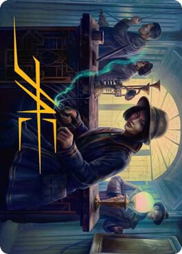 Wiretapping Art Card (Gold-Stamped Signature) [Art Series: Streets of New Capenna] 15