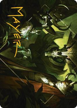 Meeting of the Five Art Card (Gold-Stamped Signature) [Art Series: Streets of New Capenna] 30