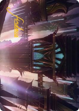 Skybridge Towers Art Card (Gold-Stamped Signature) [Art Series: Streets of New Capenna] 37