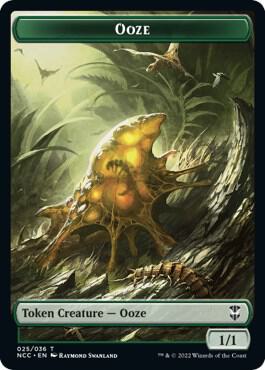 Ooze (025) // Treasure (015) Double-Sided Token [Commander: Streets of New Capenna] 25 // 15