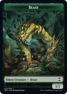 Beast // Saproling Double-Sided Token [Commander: Streets of New Capenna] 21 // 28