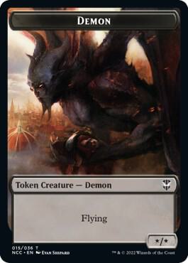 Demon // Copy Double-Sided Token [Commander: Streets of New Capenna] 15 // 1
