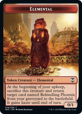 Elemental (018) // Copy Double-Sided Token [Commander: Streets of New Capenna] 18 // 1