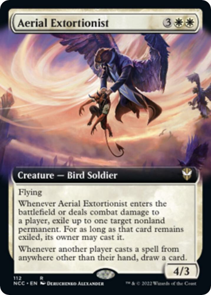 Aerial Extortionist (Extended Art) [Commander: Streets of New Capenna] 112