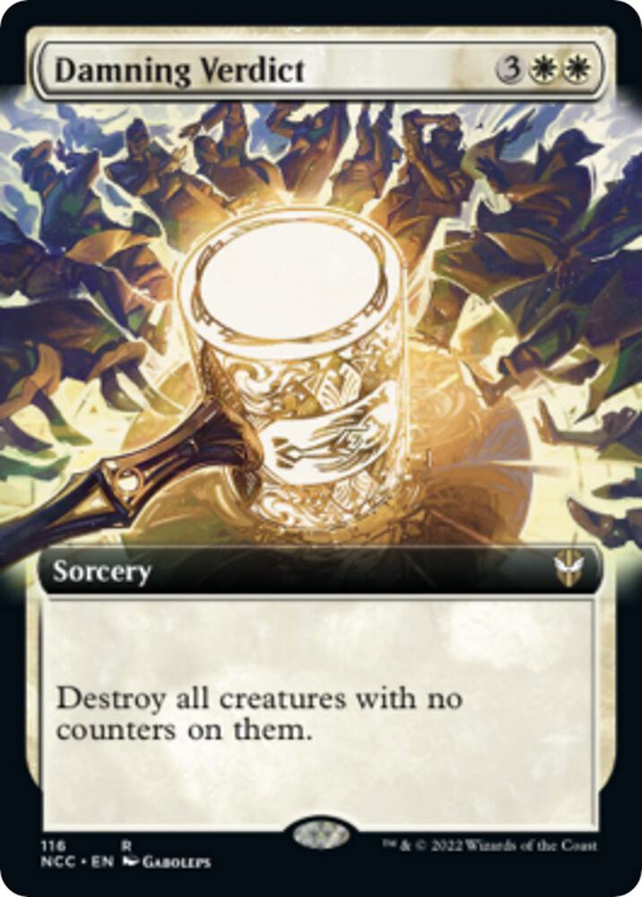 Damning Verdict (Extended Art) [Commander: Streets of New Capenna] 116