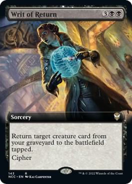 Writ of Return (Extended Art) [Commander: Streets of New Capenna] 143