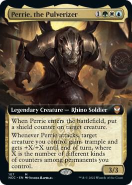 Perrie, the Pulverizer (Extended Art) [Commander: Streets of New Capenna] 107
