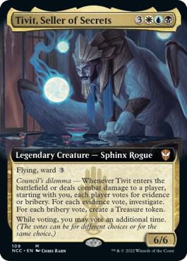 Tivit, Seller of Secrets (Extended Art) [Commander: Streets of New Capenna] 109