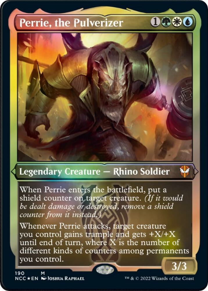 Perrie, the Pulverizer (Display Commander) - Thick Stock [Commander: Streets of New Capenna] 190