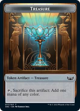 Treasure (017) // Rogue Double-Sided Token [Streets of New Capenna] 17 // 7